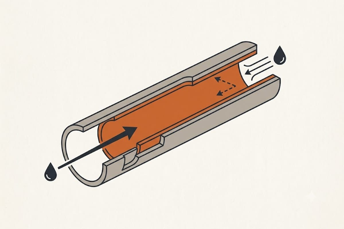 Scale narrowing a pipe