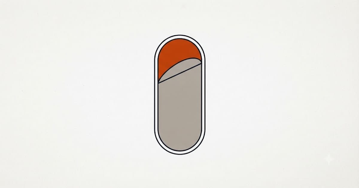 A pressure tank with the bladder collapsed against the shell
